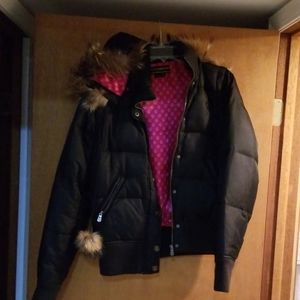Blank n pink winter coat